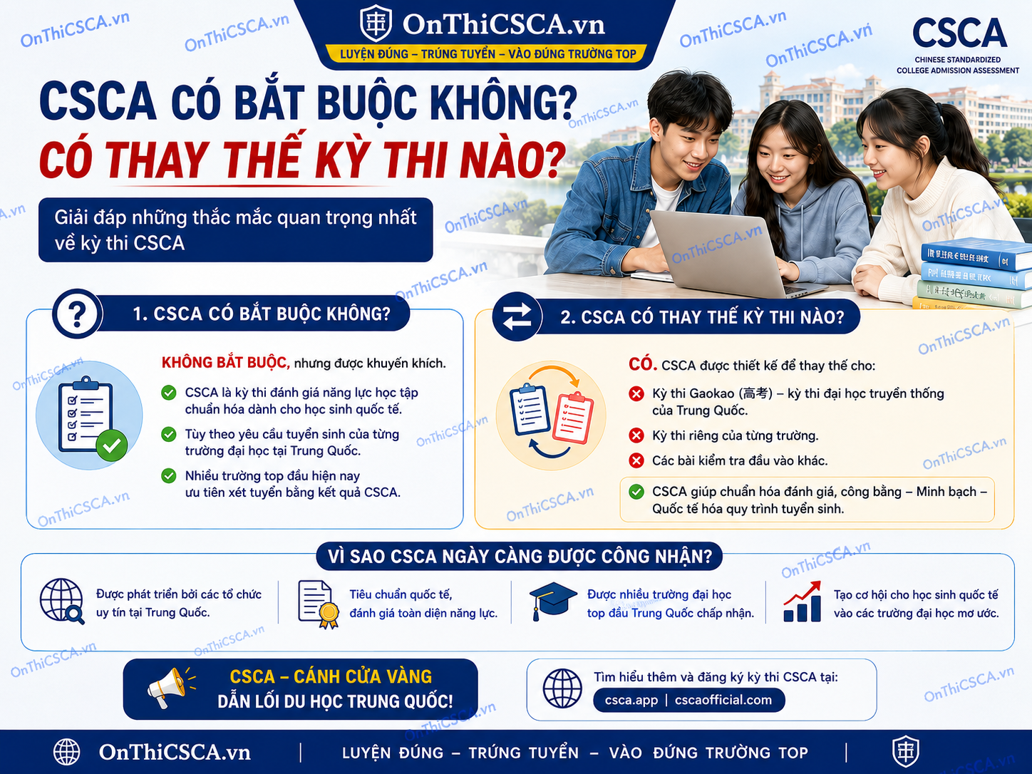 CSCA có bắt buộc không? Có thay thế kỳ thi nào?