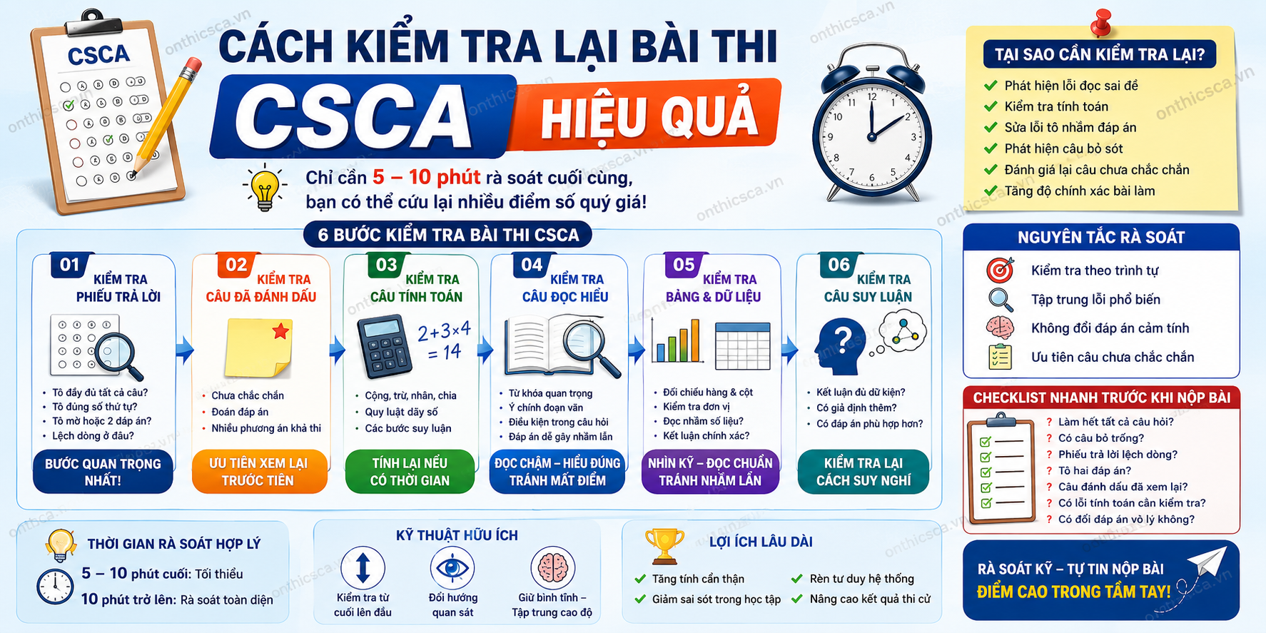 Cách kiểm tra lại bài thi CSCA hiệu quả
