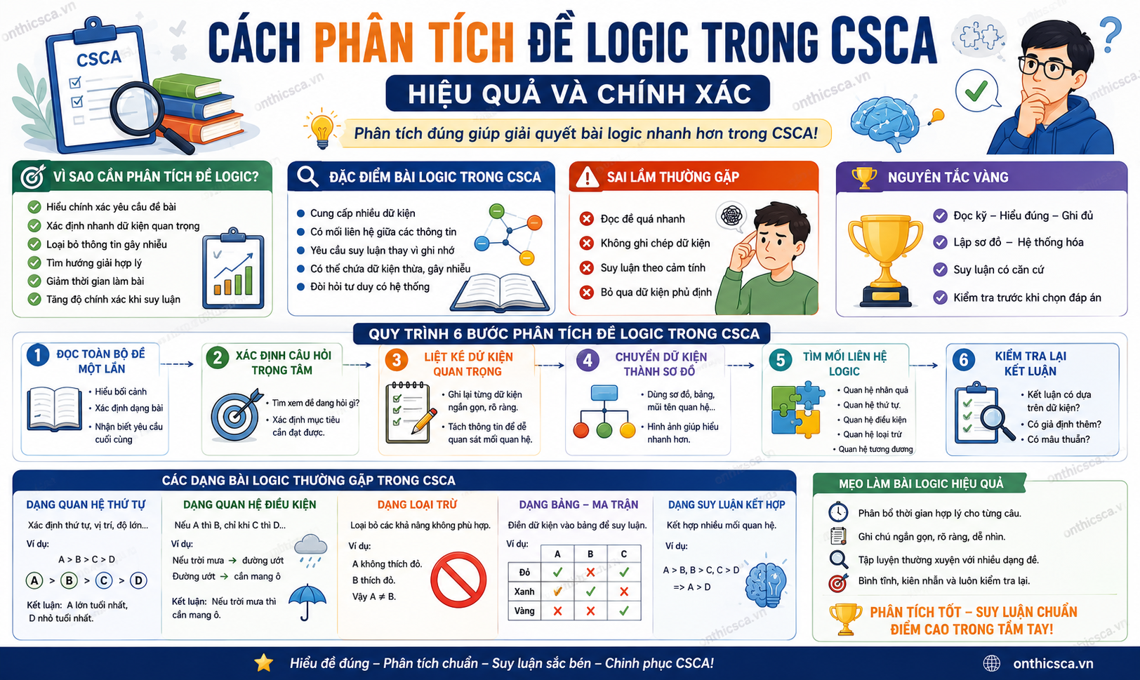 Cách Phân Tích Đề Logic Trong CSCA Hiệu Quả Và Chính Xác