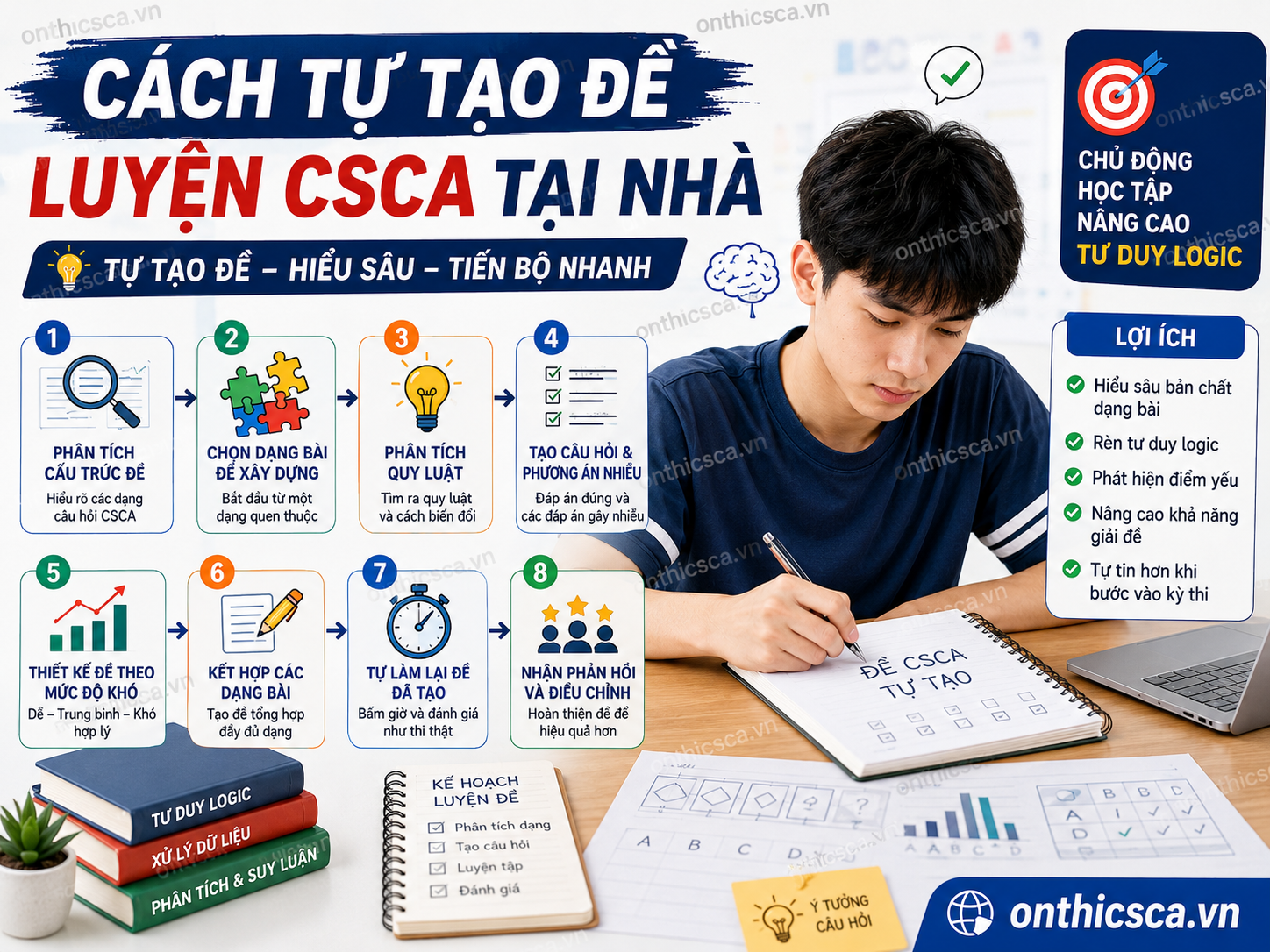 Cách tự tạo đề luyện CSCA tại nhà