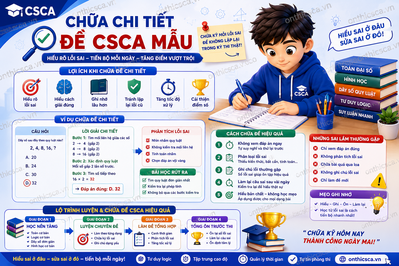 Chữa chi tiết đề CSCA mẫu