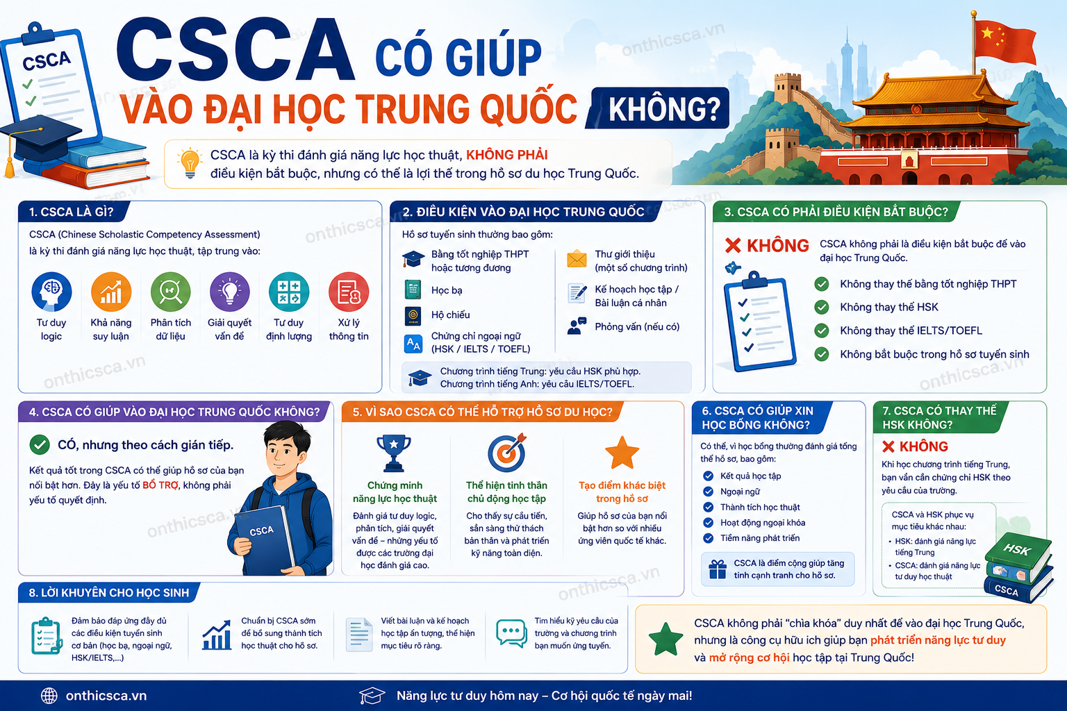 CSCA có giúp vào đại học Trung Quốc không?