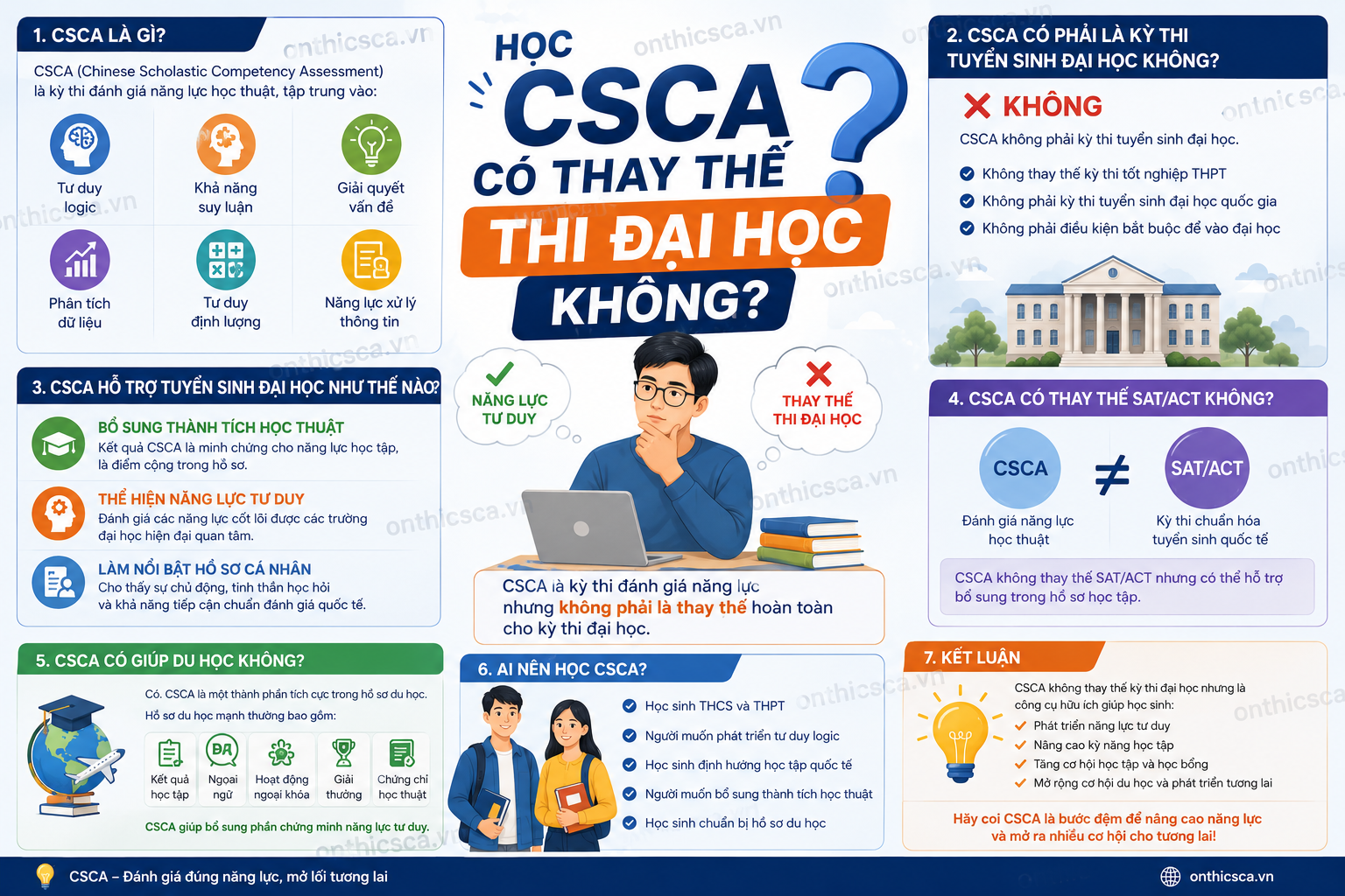 Học CSCA có thay thế thi đại học không?