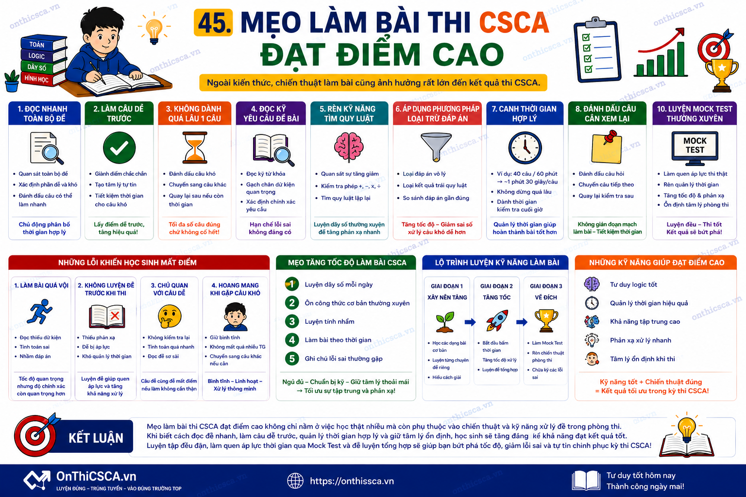 Mẹo làm bài thi CSCA đạt điểm cao
