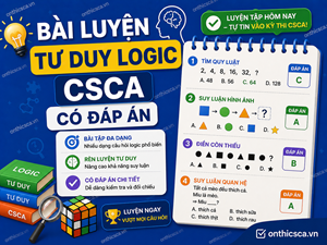 Bài luyện tư duy logic CSCA có đáp án