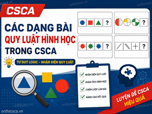 Các dạng bài quy luật hình học trong CSCA