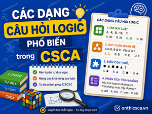 Các dạng câu hỏi logic phổ biến
