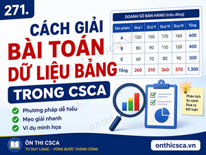 Cách giải bài toán dữ liệu bảng trong CSCA