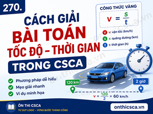 Cách giải bài toán tốc độ – thời gian trong CSCA