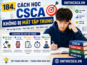 Cách học CSCA không bị mất tập trung