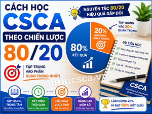 Cách học CSCA theo chiến lược 80/20
