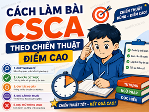 Cách làm bài CSCA theo chiến thuật điểm cao