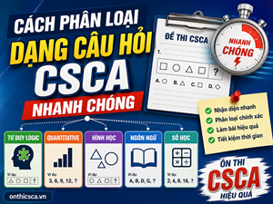 Cách phân loại dạng câu hỏi CSCA nhanh chóng