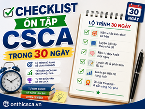Checklist ôn tập CSCA trong 30 ngày