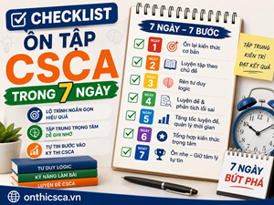 Checklist ôn tập CSCA trong 7 ngày
