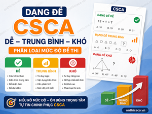 Dạng đề dễ – trung bình – khó trong CSCA