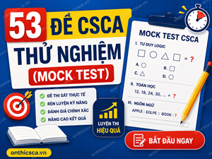 Đề CSCA thử nghiệm (Mock Test)
