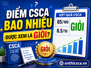 Điểm CSCA bao nhiêu được xem là giỏi?