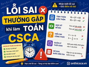 Lỗi sai thường gặp khi làm toán CSCA