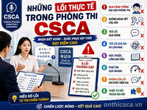 Những lỗi thực tế trong phòng thi CSCA