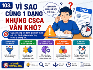 Vì sao cùng 1 dạng nhưng CSCA vẫn khó